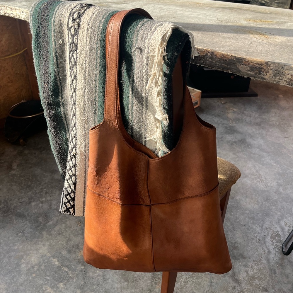Raven + Lily 🐦‍⬛ Brown Leather Tote Bag